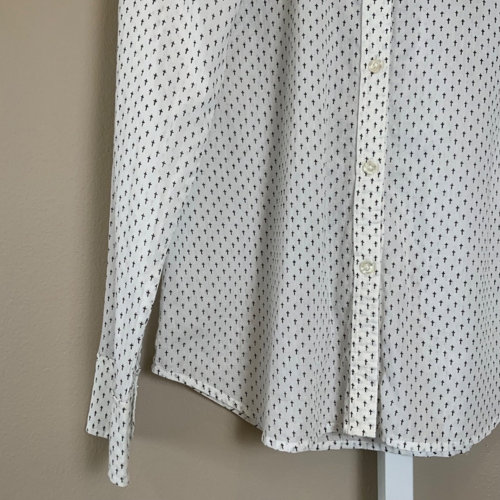 Rvca Cross Printed Button-Up Blouse - image 8